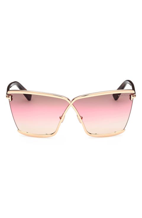 Elle 71mm Gradient Square Sunglasses