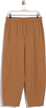 Eileen Fisher Check Organic Cotton Lantern Ankle Pants