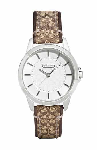 COACH 'Classic Signature' Logo Strap Watch