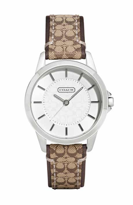 COACH 'Classic Signature' Logo Strap Watch