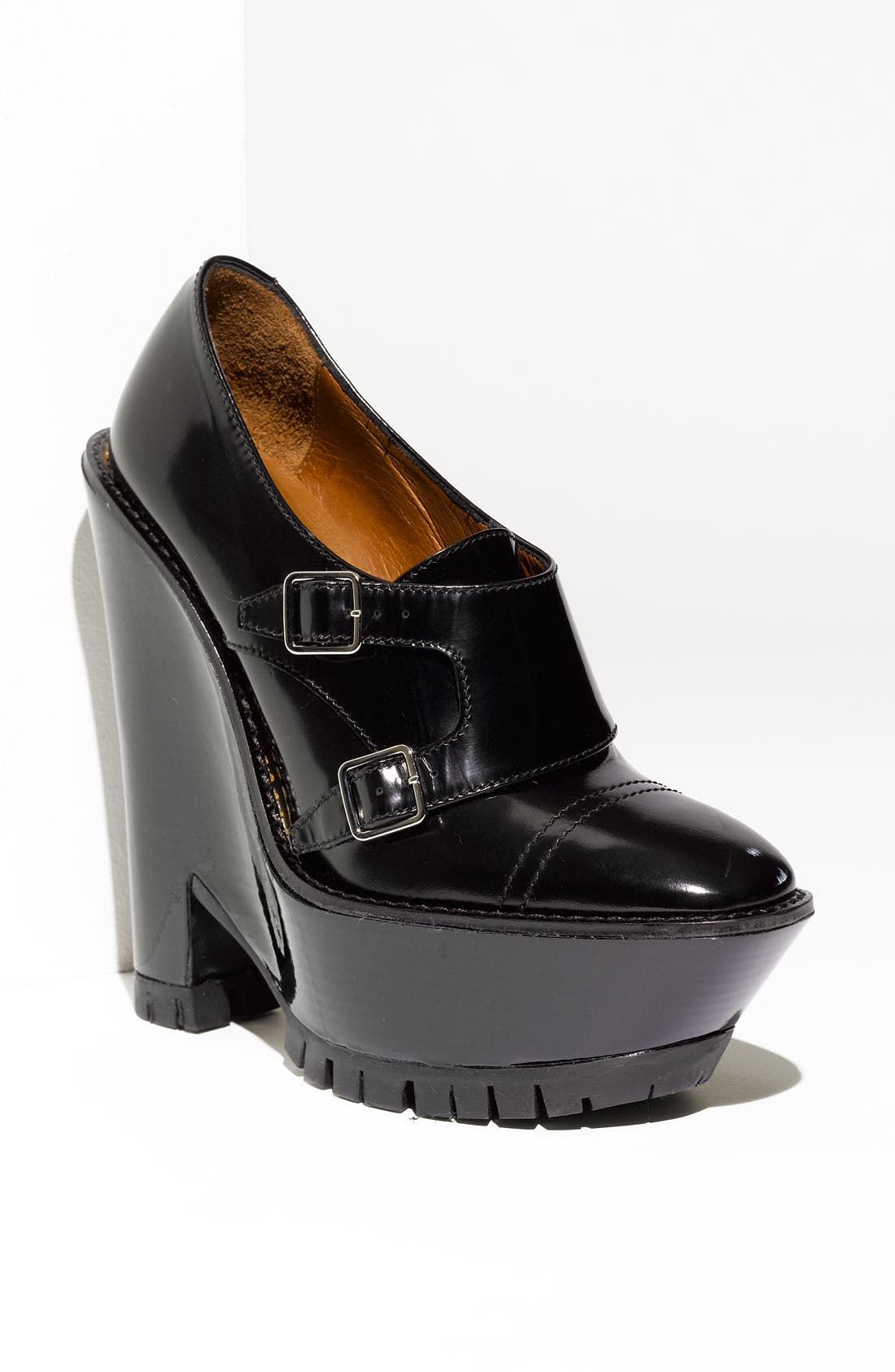 Wedge Heel Bootie, Main, color, BLACK