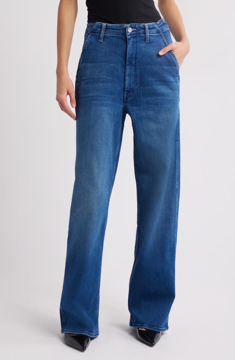 MOTHER The Major Sneak Roller High Waist Wide Leg Jeans, Main, color,