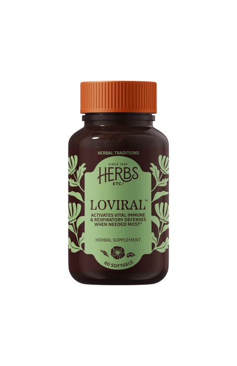 Loviral - Lung Health Supplement For Respiratory Defense & Support - Herbal Supplement With Lomatium, Pelargonium & Osha - Gluten-free - 60 Softgels (60 Servings)