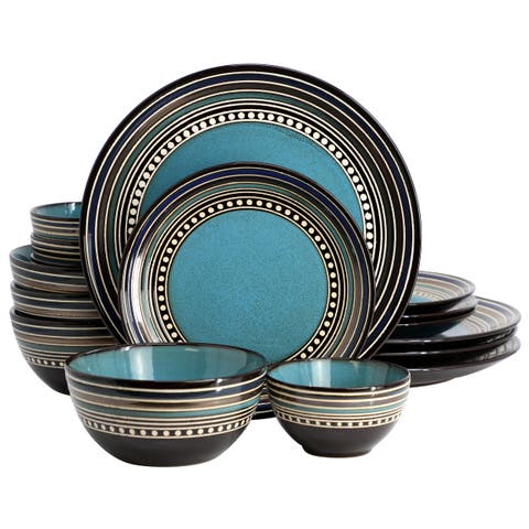 Cafe Versailles 16 Piece Double Bowl Dinnerware Set -