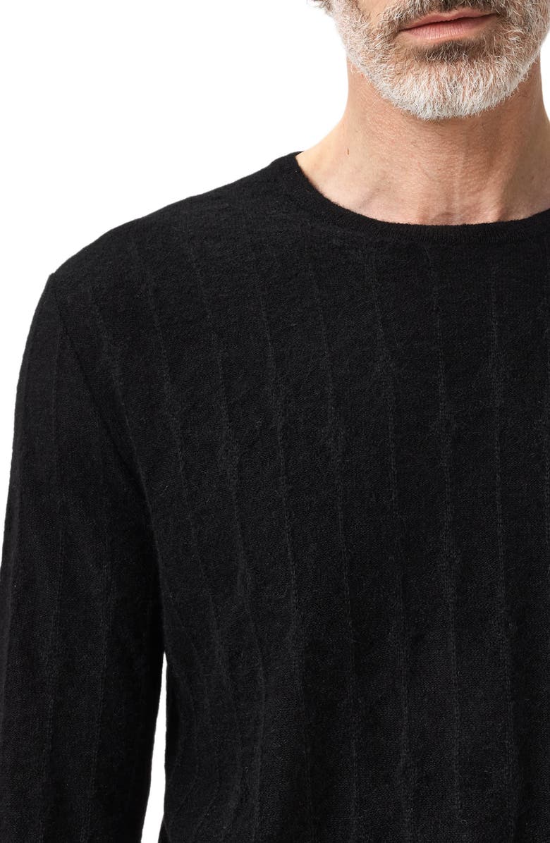 John Varvatos Baiso Crewneck Sweater, Alternate, color, Black