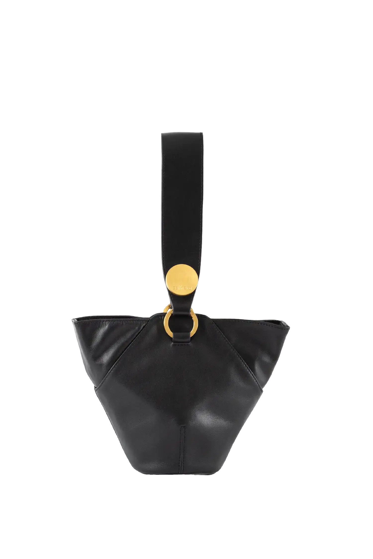 Esthera 9PM Leather Shoulder Bag, Main, color, Black