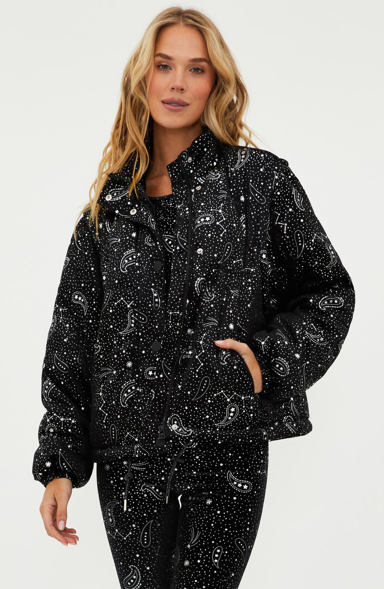 Beach Riot Kris Convertible Shooting Stars Puffer Jacket, Alternate, color, Shooting Stars