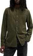 AllSaints Birchwood Fine Wale Corduroy Button-Up Shirt
