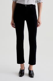 AG Mari Mid Rise Slim Straight Leg Velvet Jeans
