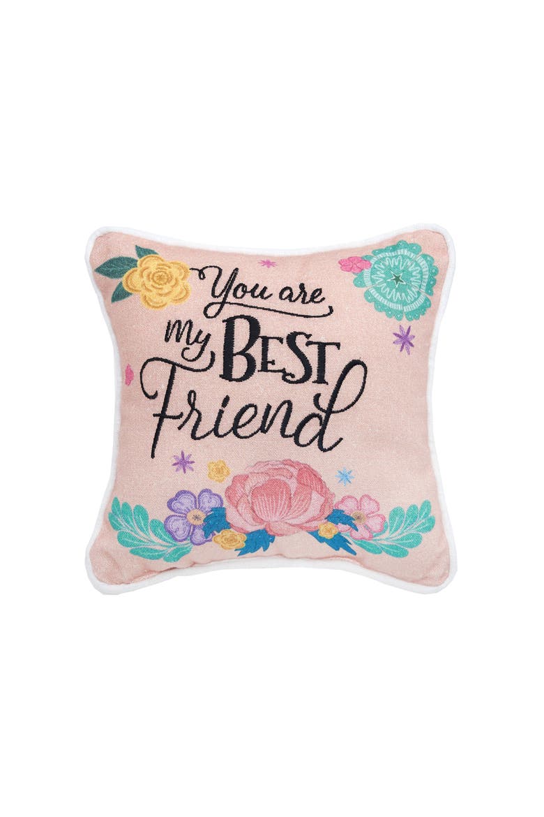 You Are My Best Friend Petite Accent Throw Pillow, 8" x 8", Main, color, Blue