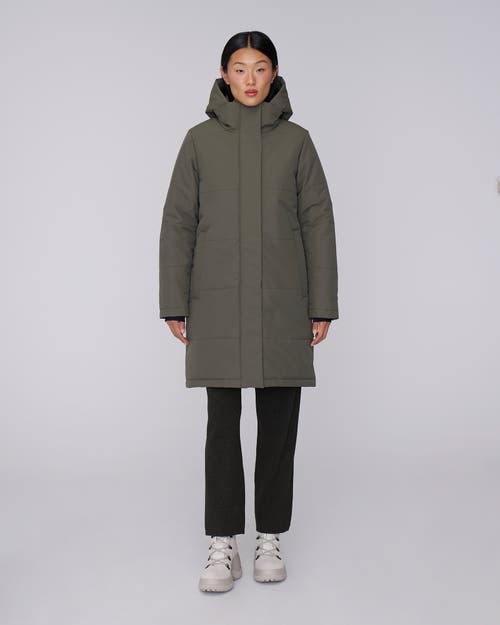 Quartz Co. Madeline | Hooded Insulated Winter Jacket In Olive