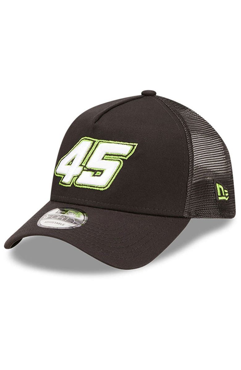 New Era Men's New Era Black Kurt Busch 23XI Racing 9FORTY A-Frame Trucker Snapback Adjustable Hat, Alternate, color, 