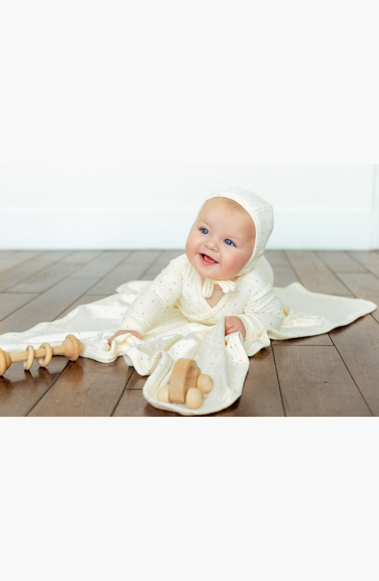 NoggiWear Girls Velour Dot Pattern Wrap Blanket, Alternate, color, Girl Print