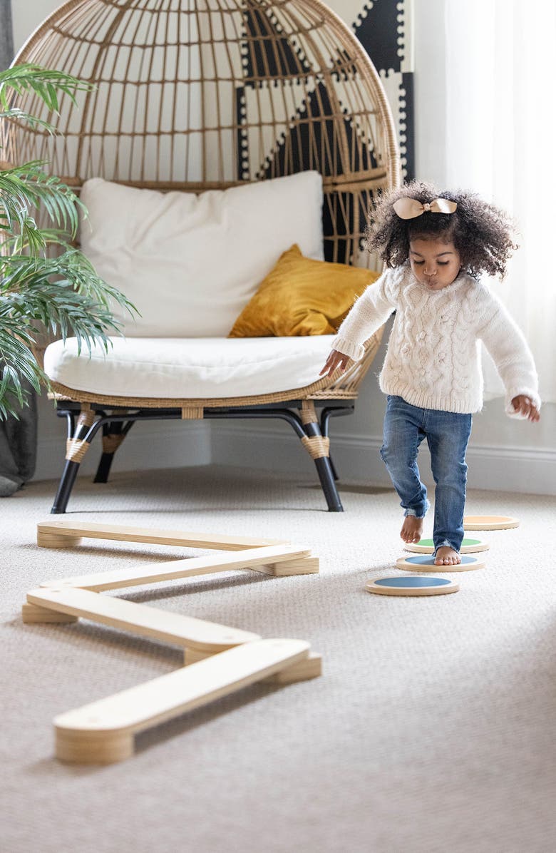 Little Partners Kids' Learn 'N' Balance Wooden Play Set, Alternate, color, Natural