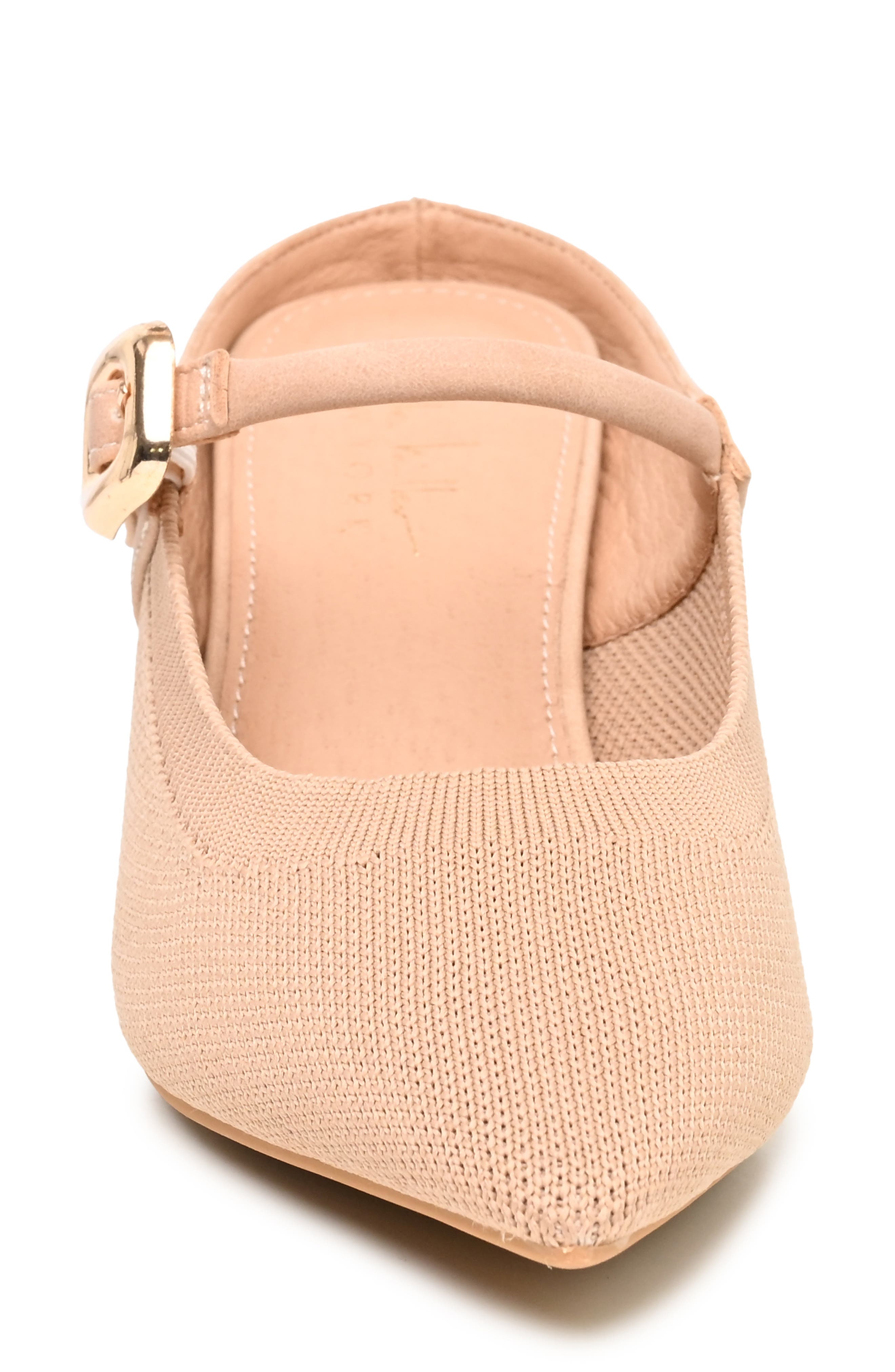 Lunah Pointed Toe Mary Jane Mule, Alternate, color, BEIGE KNIT