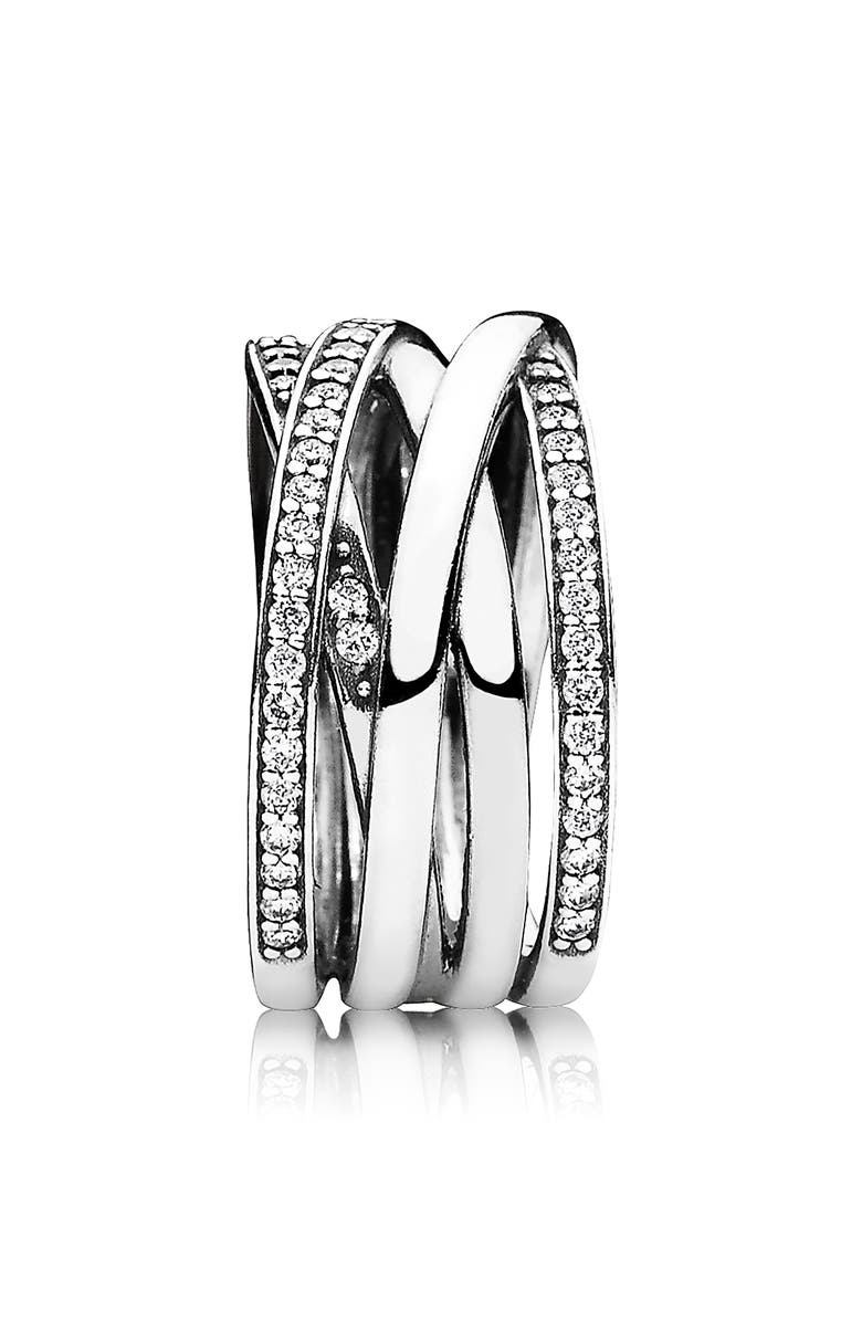 PANDORA Entwined Band Ring, Alternate, color, 