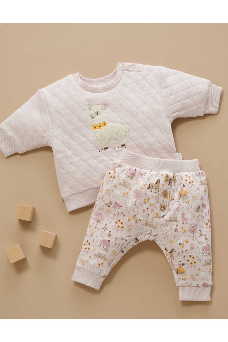 Quilted Track Set, Alternate, color, Farmhouse Print