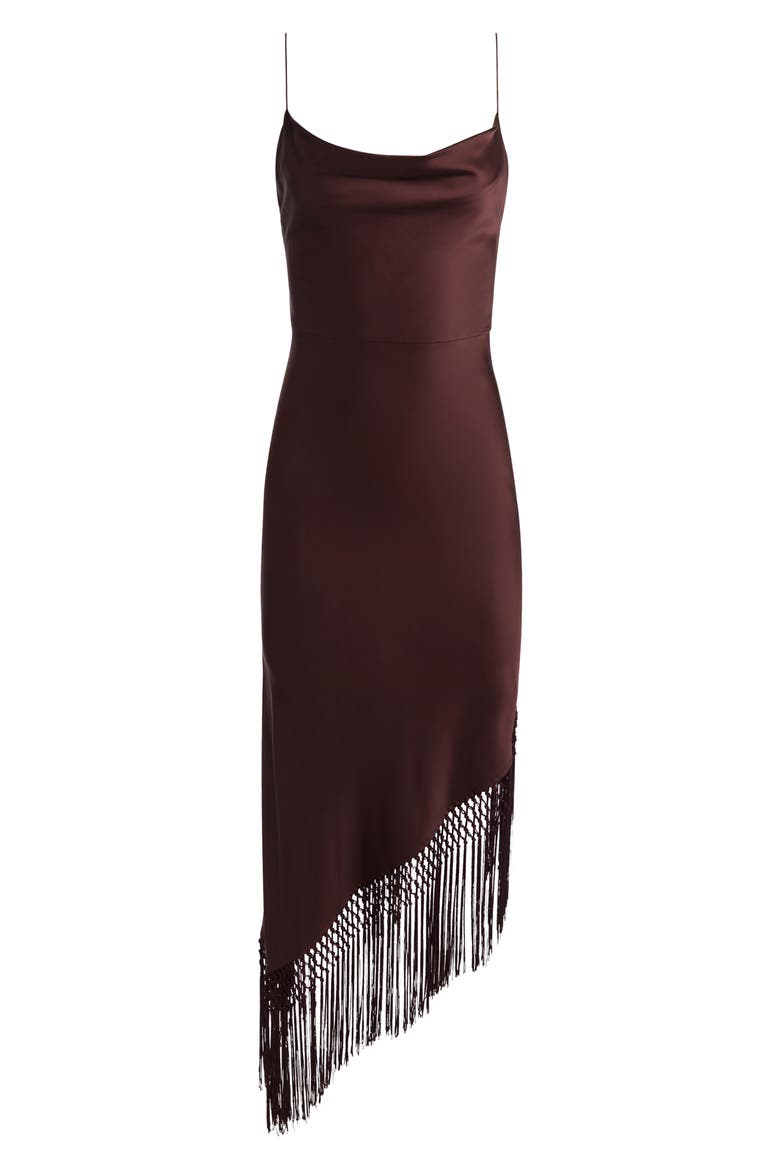 Harmony Drapey Slipdress, Alternate, color, DARK CHOCOLATE