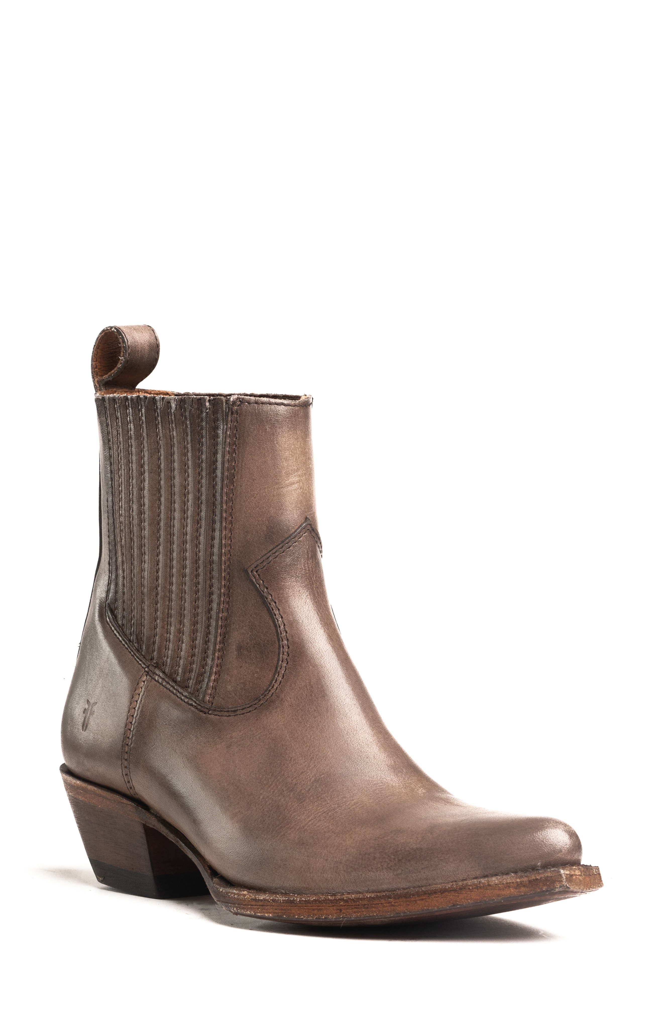 Frye Sacha Western Chelsea Boot, Main, color, Stone