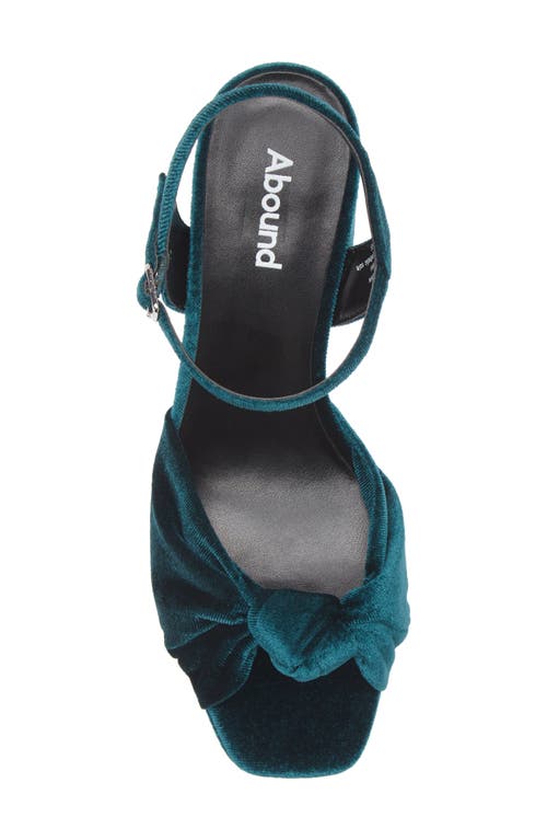 Abound Pamela Velvet Platform Sandal In Green Beetle