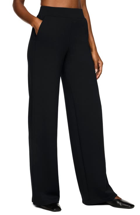 Pintuck High Waist Wide Leg Pants