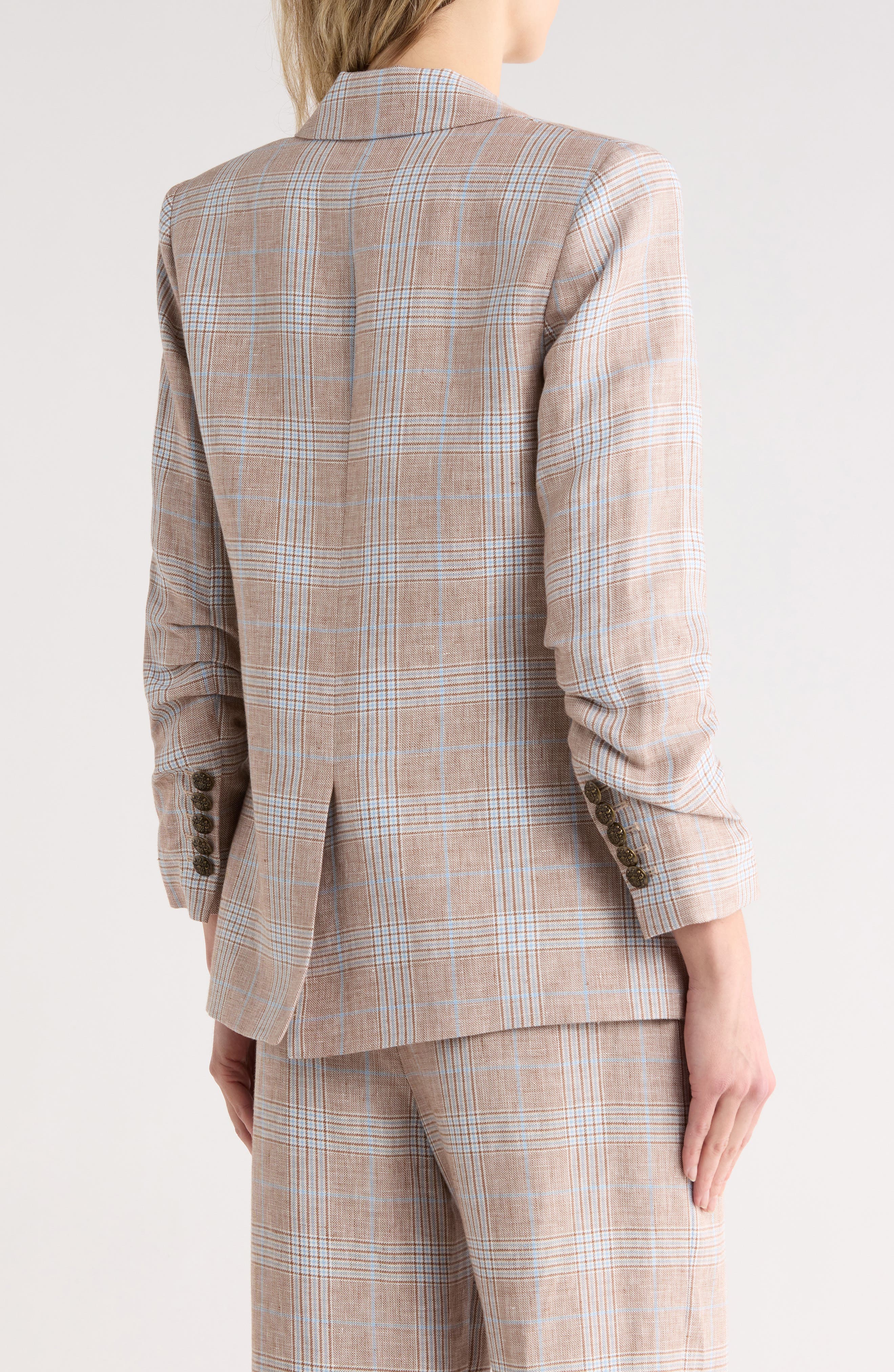 Beacon Plaid Linen Dickey Jacket - image 2