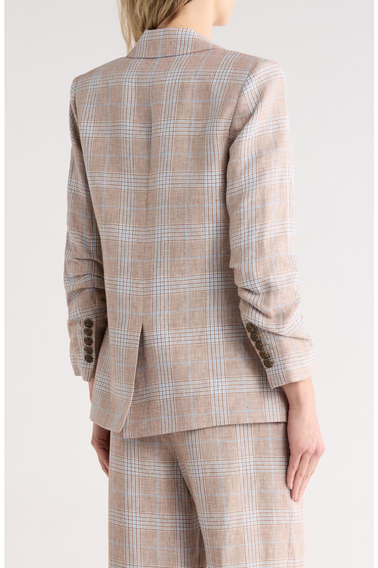 Beacon Plaid Linen Dickey Jacket, Alternate, color, KHAKI MULTI