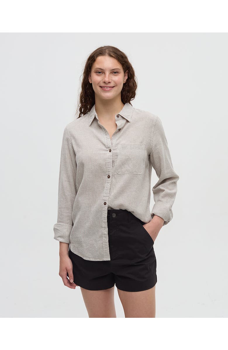 tentree Sloan Shirt, Alternate, color, Clay/Railroad Stripe