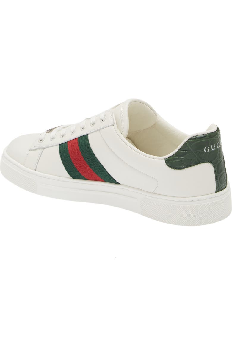 Gucci New Ace Sneaker, Alternate, color, White/ Green