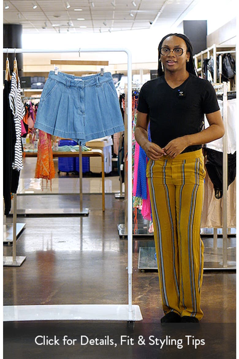 The Lillie Pleated A-Line Denim Shorts video