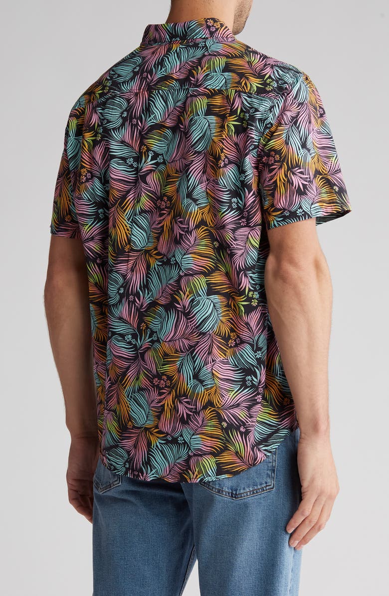 Hurley Print Cotton Button-Up Shirt, Alternate, color,