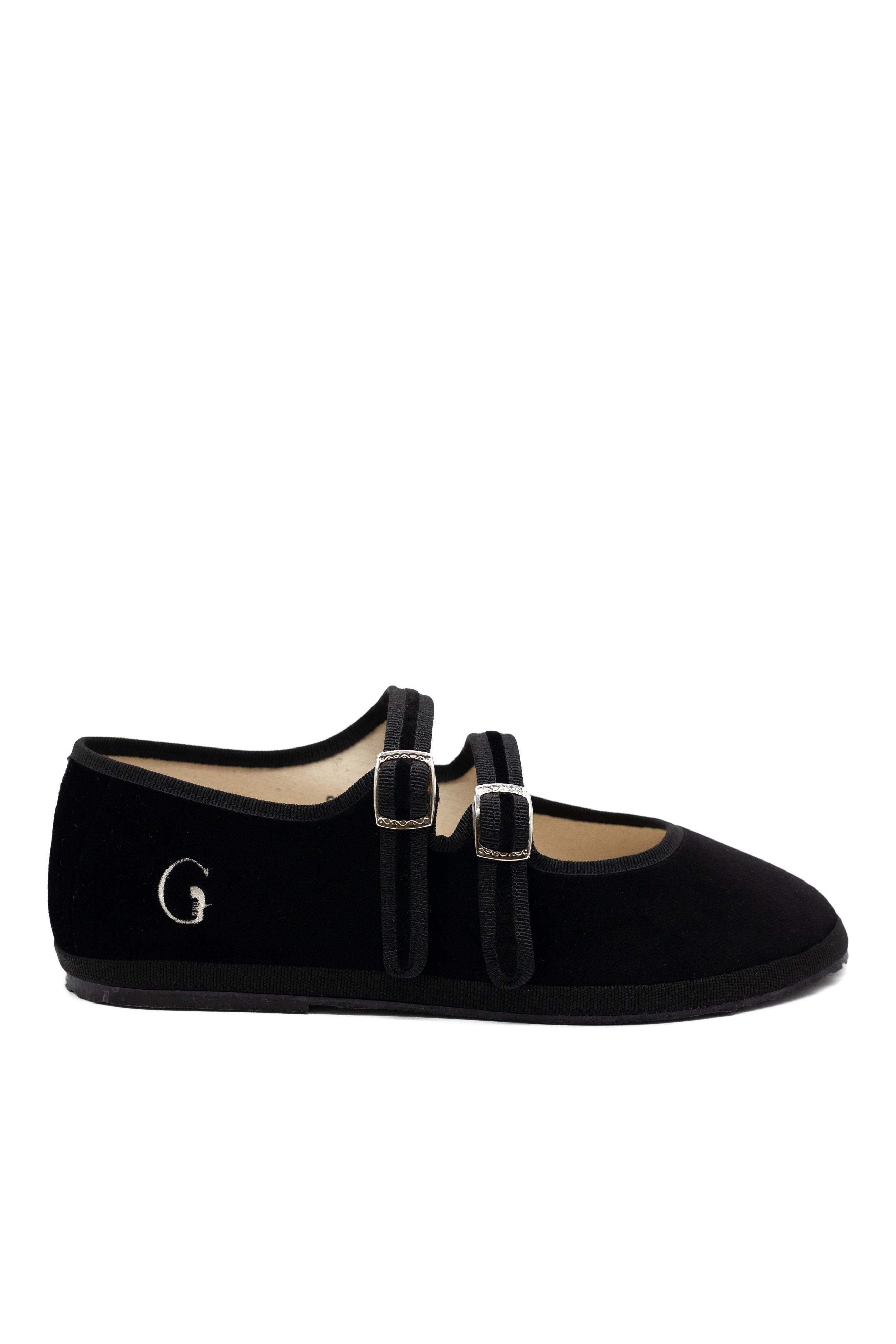 Gondolina Shoes Mary Jane Double Strap Ballet Flats, Alternate, color, Gondola Black