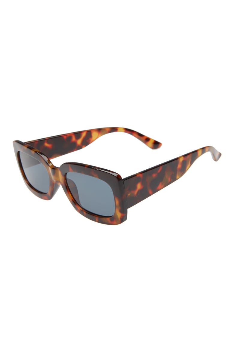 Rectangular Sunglasses, Alternate, color, TORTOISE