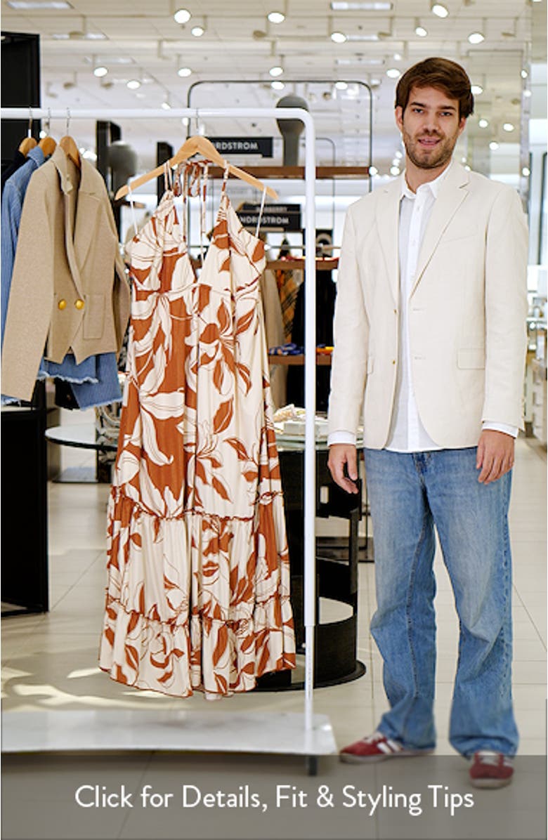 The Davina Floral Halter Maxi Dress, sales video thumbnail