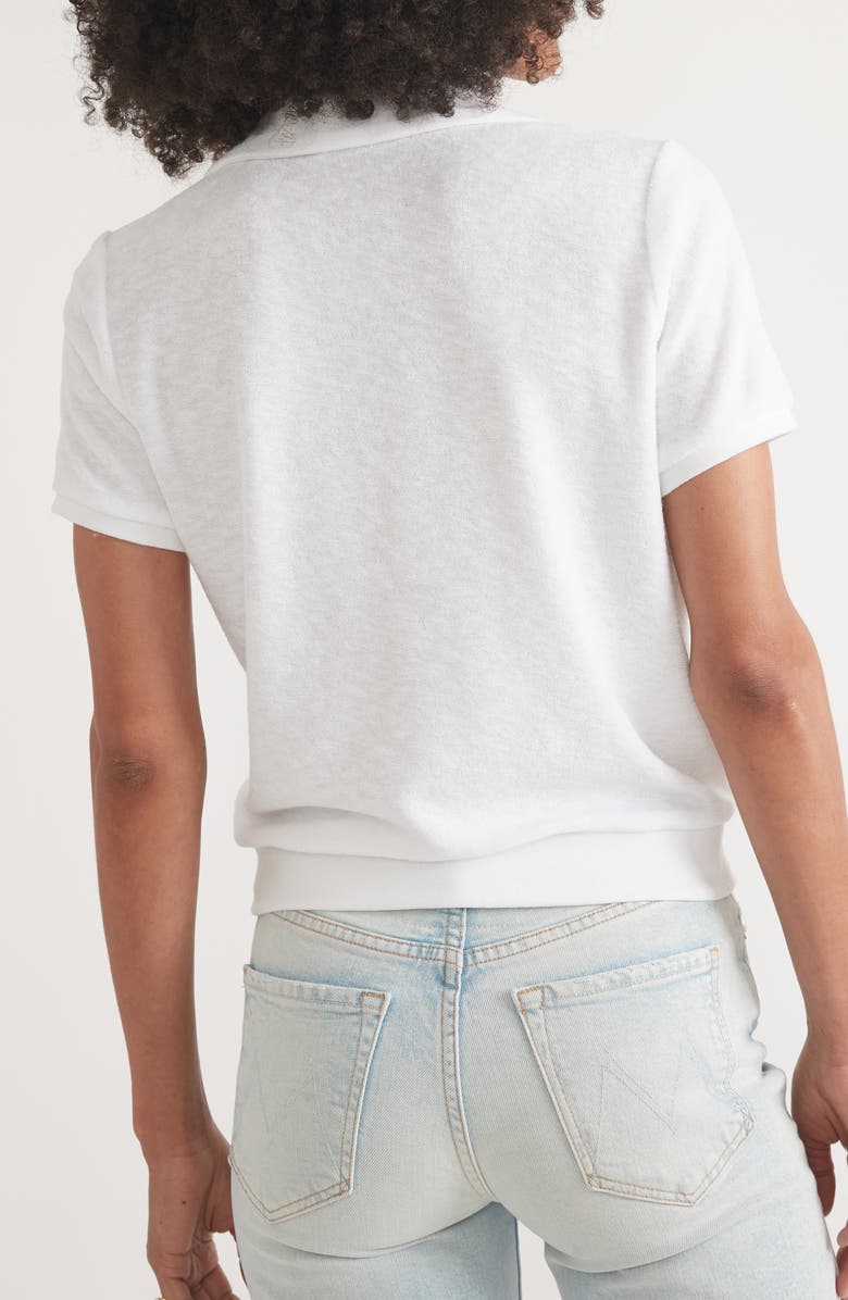 Marine Layer Terry Cloth Polo, Alternate, color, White