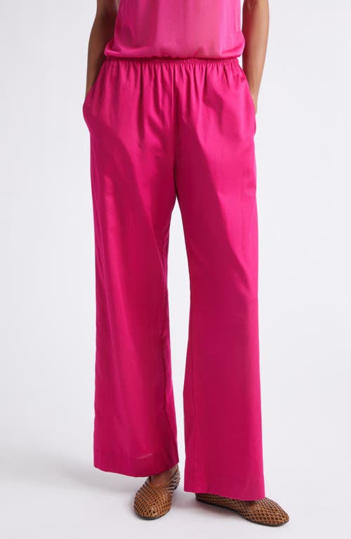 LESET Yoko Cotton Pants in Amaranth at Nordstrom, Size X-Large