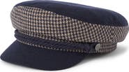 Brixton Houndstooth Check Fiddler Cap
