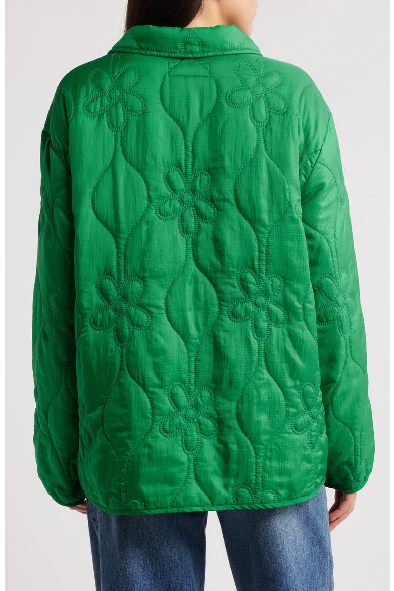The Daisy Quilted Nylon Ripstop Jacket, Alternate, color, DILL