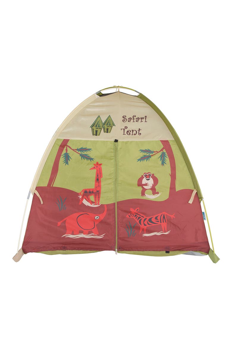Jungle Safari Play Tent with Tunnel, Alternate, color, GREEN TAN