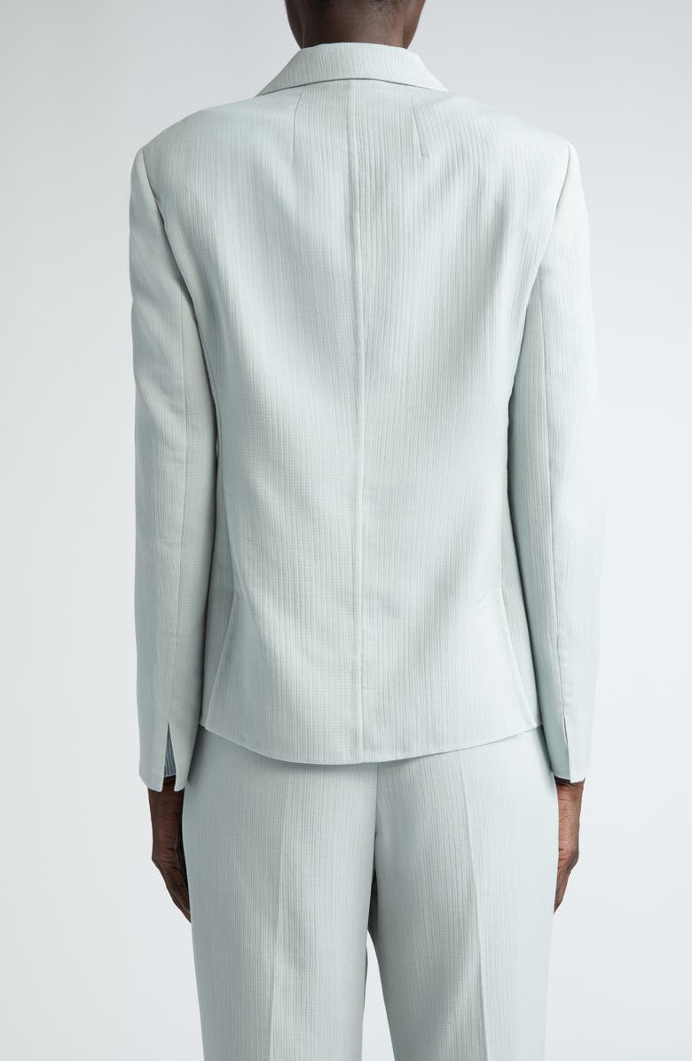 Akris Lavino Cotton & Silk Blend Double Face Jacket, Alternate, color, Bleached Denim