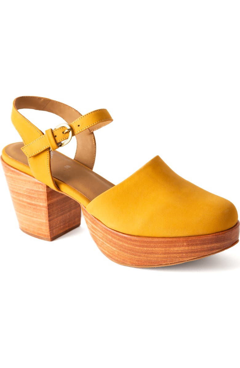 Fortress Willow Mary Jane Platform Clog, Main, color, Amber Suede