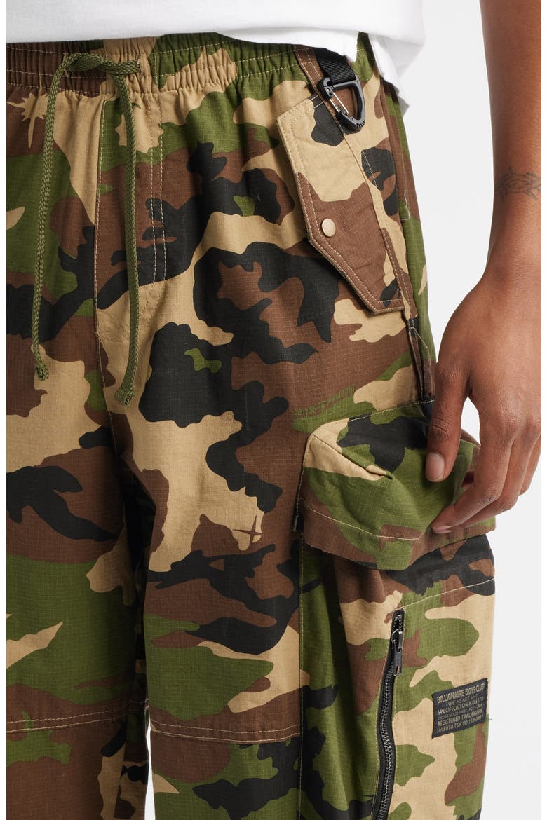 BB Star Loose Fit Camo Cotton Ripstop Cargo Pants, Alternate, color, KELP