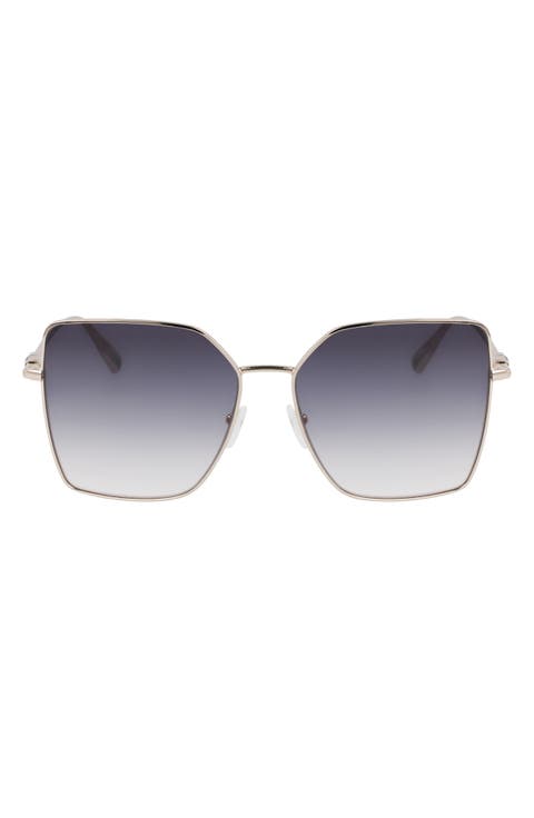 Roseau 57mm Gradient Butterfly Sunglasses
