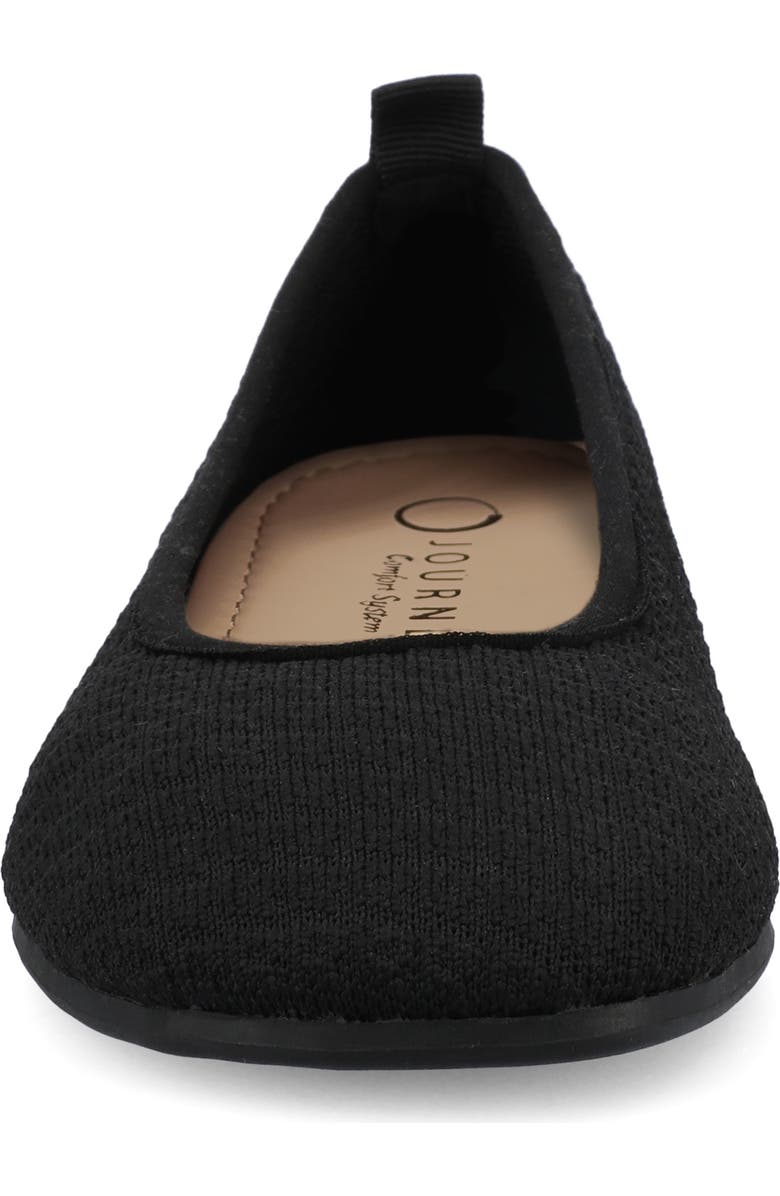 Journee Collection Aria Knit Flat, Alternate, color, Black