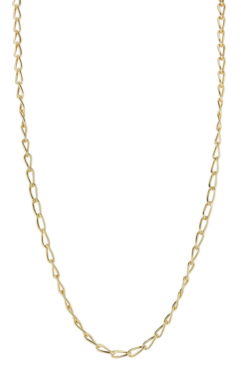 Ember Fine Jewelry 14K Gold Twisted Oval Link Necklace, Main, color, Gold