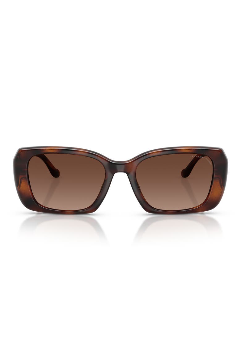 54mm Square Sunglasses, Main, color, DARK TORTOISE / BROWN