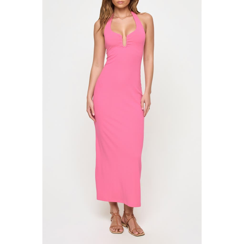 LSPACE La Femme Cover-Up Halter Maxi Dress in Begonia at Nordstrom Rack, Size Medium