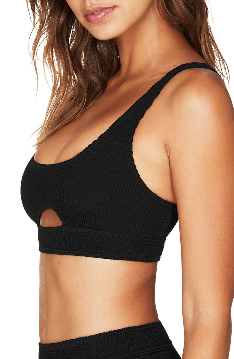 bond-eye BOUND by Bond-Eye The Sasha Cutout Ribbed Bikini Top, Alternate, color,