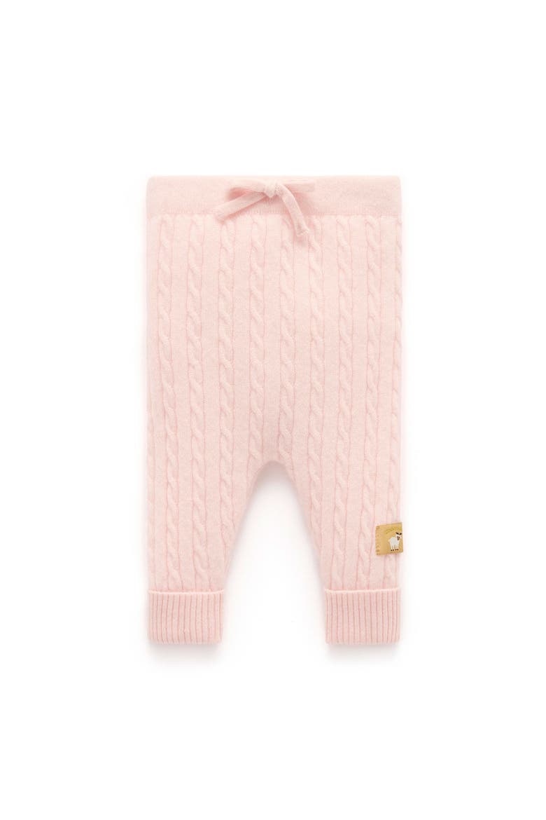 Baby Girl Cashmere Leggings, Main, color, Pale Pink Melange