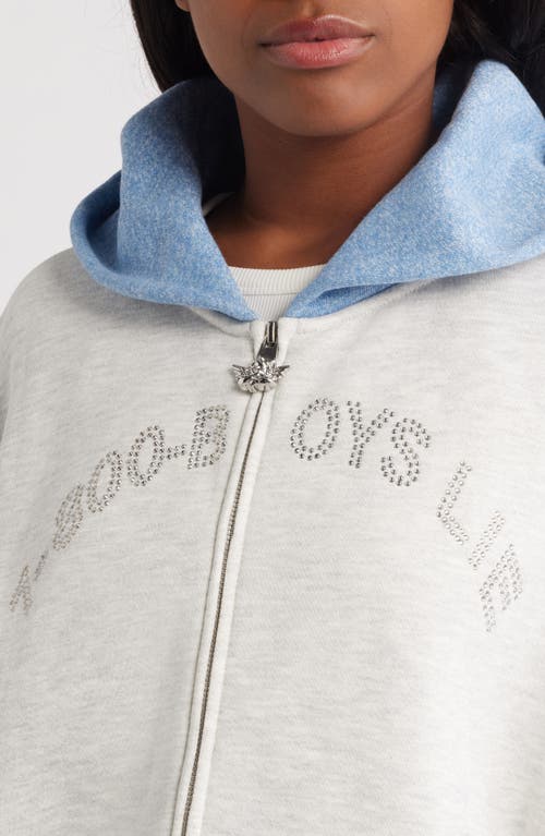 Boys Lie 1-800 Alex Colorblock Zip Crop Hoodie In Multi